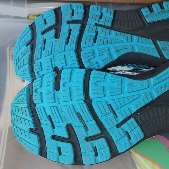 Brooks Adrenaline GTS 21 Road Running Shoes White Blue Black - Picture 10 of 13